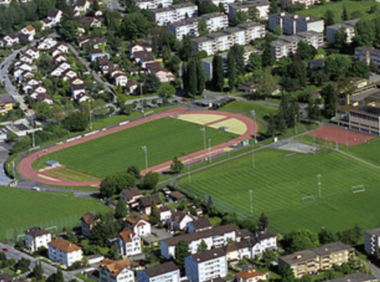 Luftaufnahme Sportplatz Stacherholz